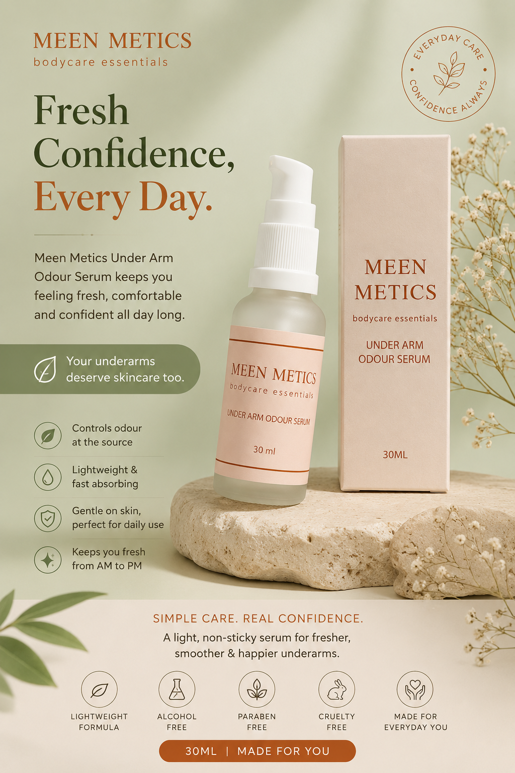 Under Arm Odour Serum - Meen Metics